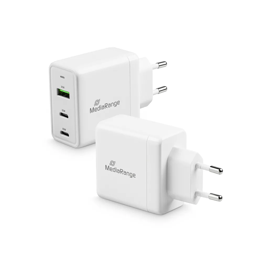MediaRange USB-C Snellader 65W - 2 x USB-C - 1 x USB-A