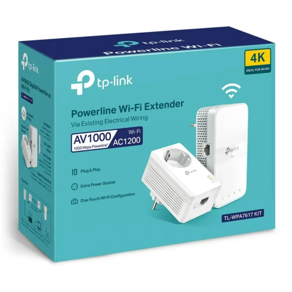 TP-Link Powerline WiFi Extender KIT met stopcontact (1000Mbps)