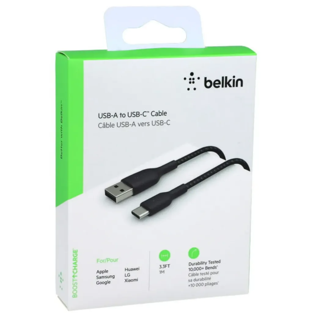 Belkin USB-A naar USB-C Kabel Zwart BoostCharge (1 meter)