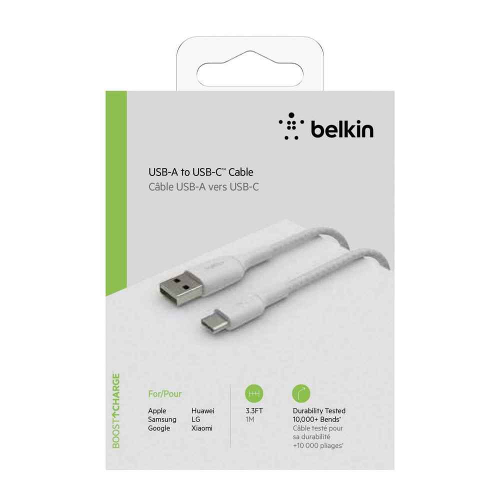 Belkin USB-A naar USB-C Kabel Wit BoostCharge (1 meter)