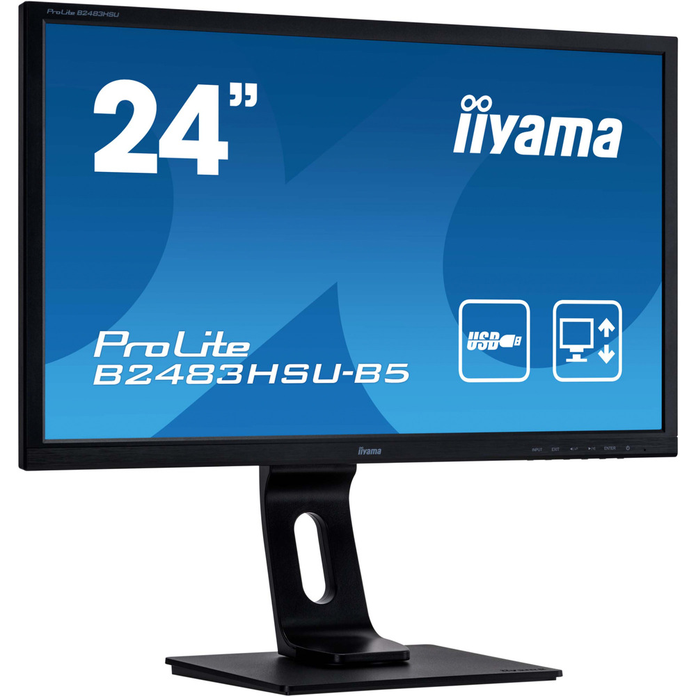 iiYama ProLite B2483HSU Monitor 24" - FHD - DisplayPort/HDMI - Verstelbaar