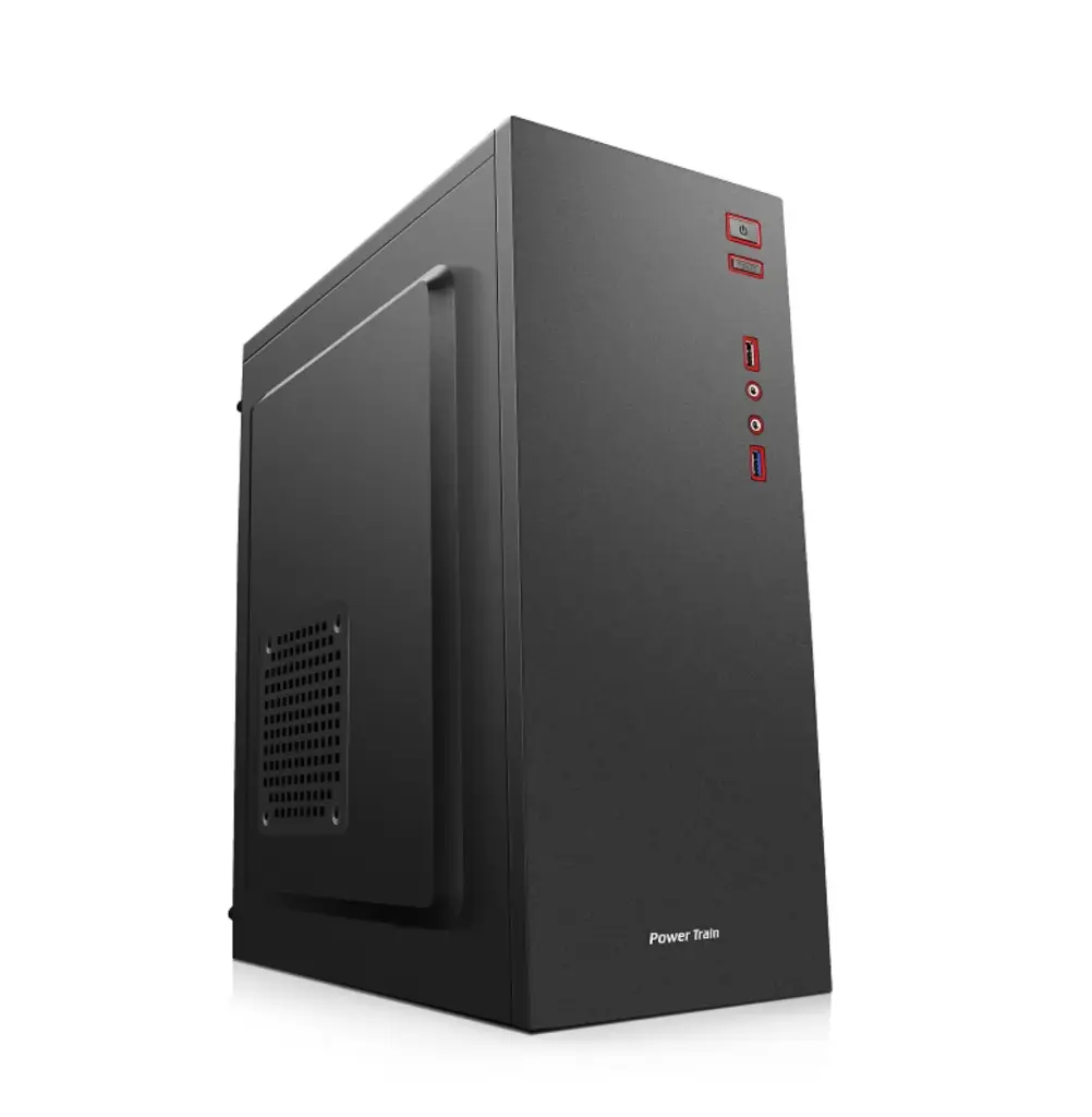 GeniouS ATX Midi Case Zwart Front USB & Sound - NO PSU