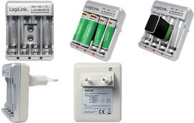 LogiLink Batterijlader AAA/AA/9V voor 5 Batterijen