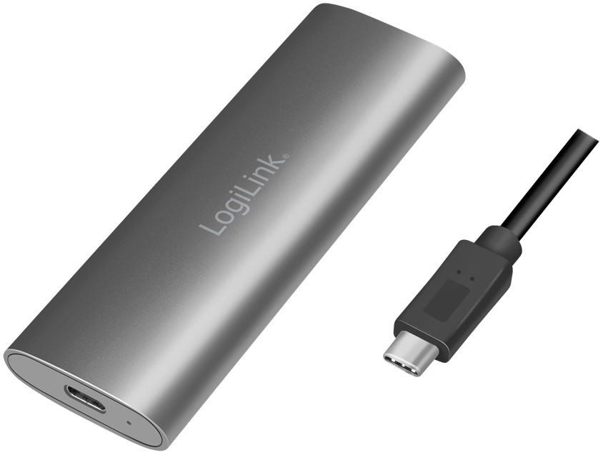 GeniouS Case voor externe harde schijf M.2 NVMe (PCIe) en SATA (NGFF) SSD - USB-C