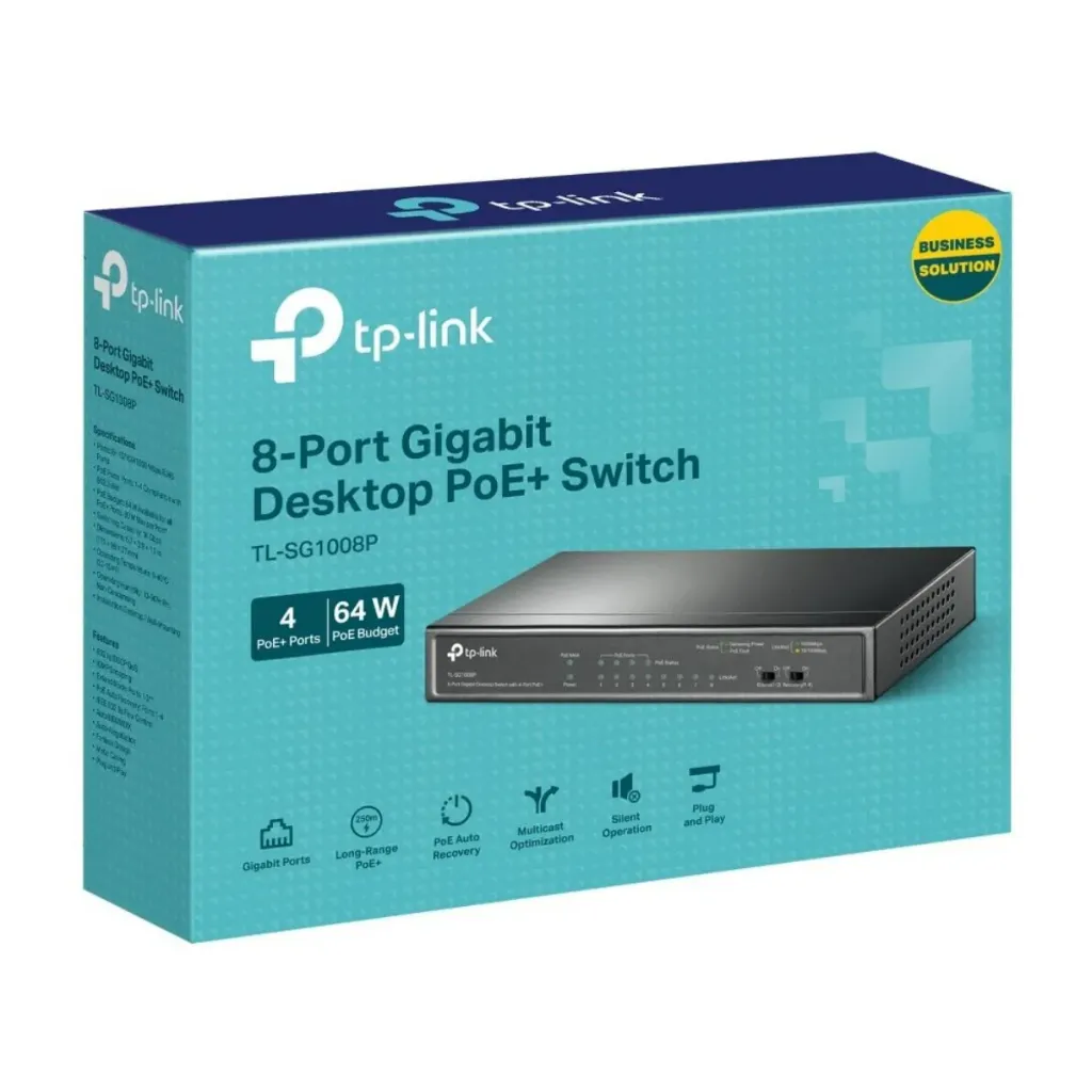 TP-Link 8-Poort Gigabit Switch met 4 PoE-poorten